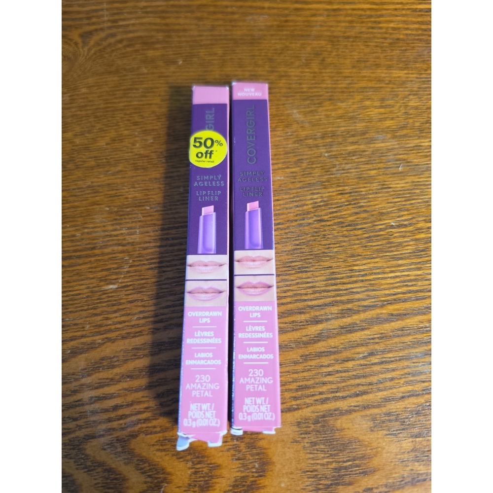 Covergirl Simply Ageless Lip Flip Liner 230 Amazing Petal 0.01‎ Oz ~ 2 Pcs